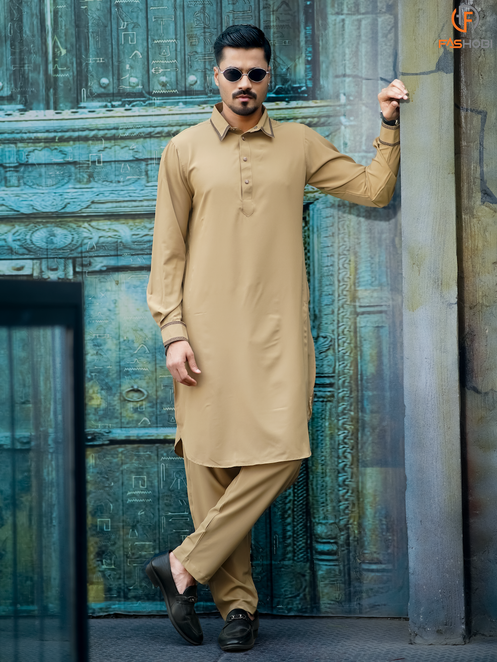Pathani Kabli Set – Desert Beige