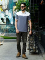 Fusion Zip Polo (Silver Grey Fusion)