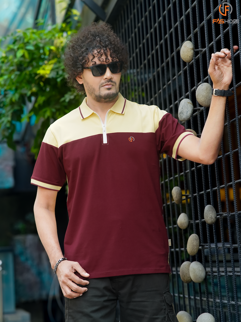 Fusion Zip Polo (Burgundy Fusion)