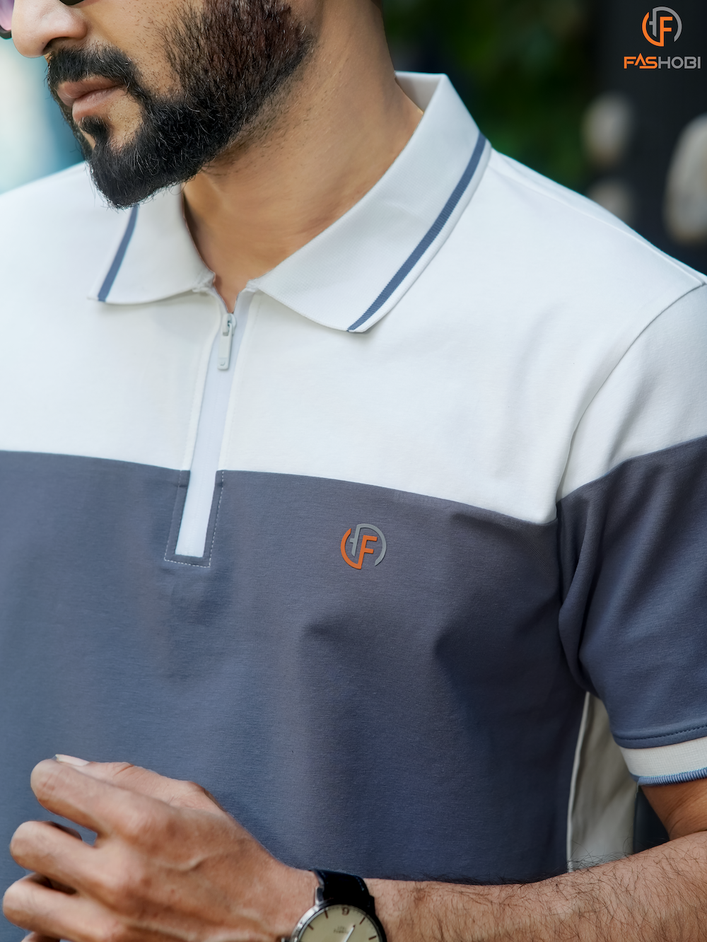 Fusion Zip Polo (Silver Grey Fusion)