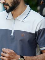 Fusion Zip Polo (Silver Grey Fusion)