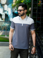 Fusion Zip Polo (Silver Grey Fusion)