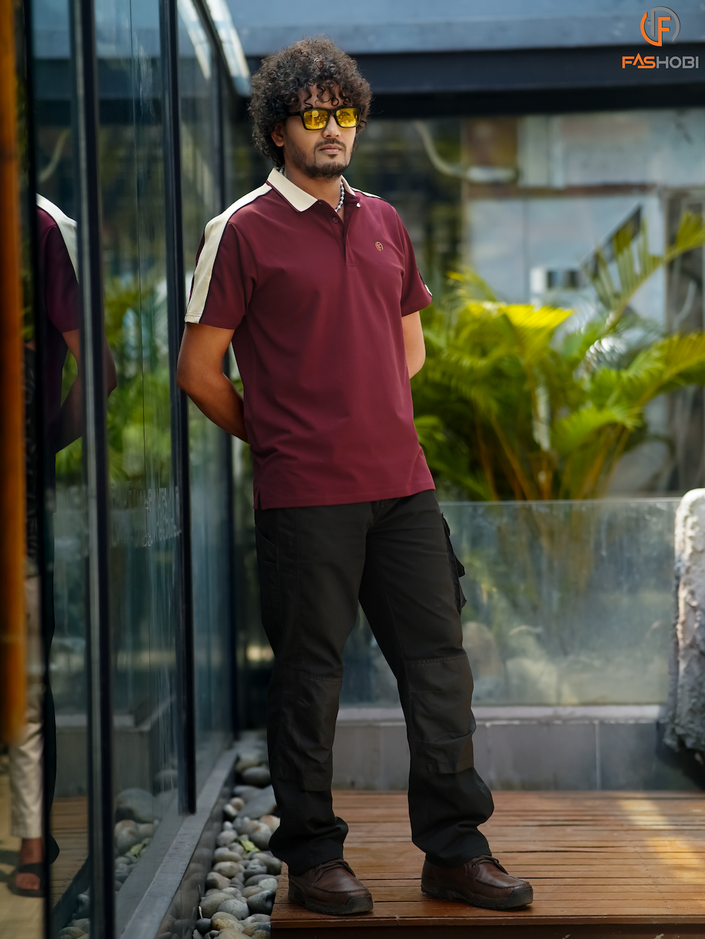 Signature Stripe Polo (Vintage Maroon)
