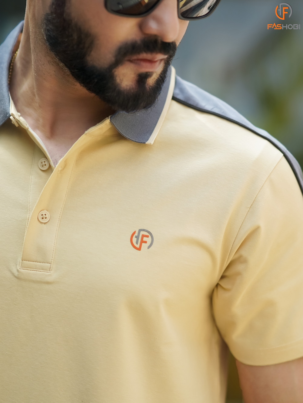 Signature Stripe Polo (Royal Sand)