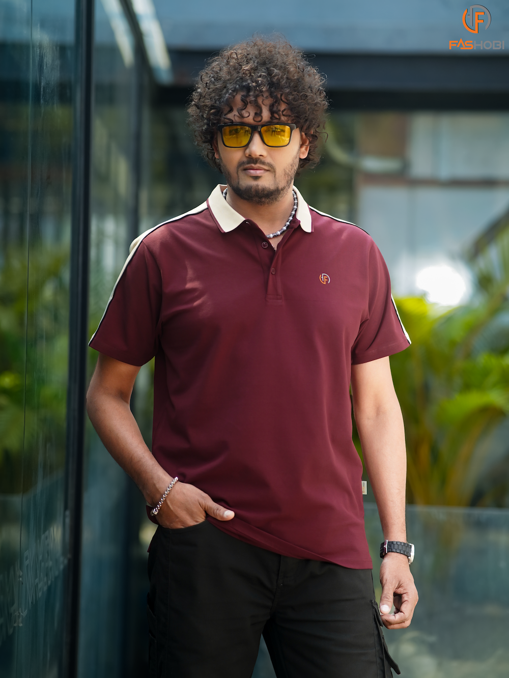 Signature Stripe Polo (Vintage Maroon)