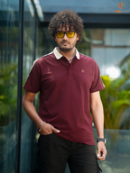 Signature Stripe Polo (Vintage Maroon)
