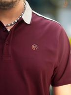 Signature Stripe Polo (Vintage Maroon)